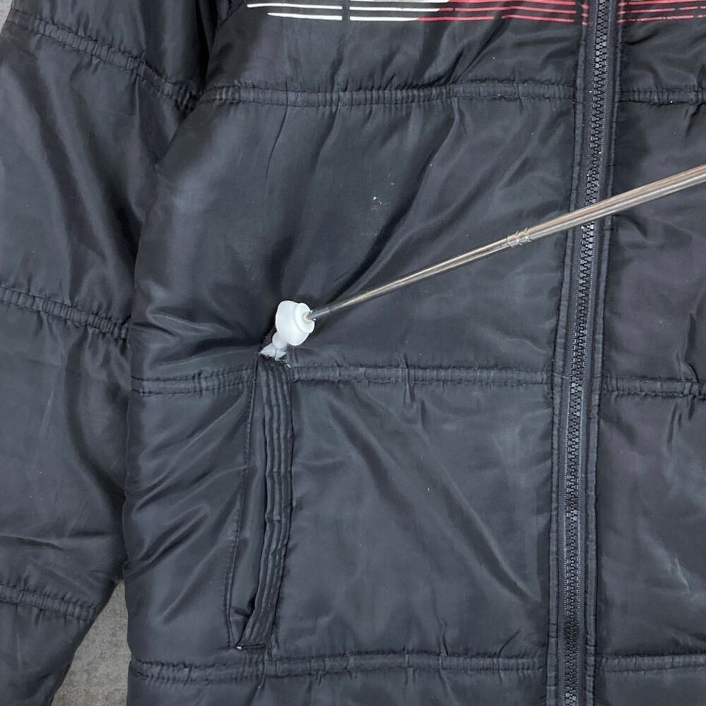 Vintage 90s Ecko Unlimited Puffer Jacket Youth XL Black Polyester Insulated - Picture 6 of 6